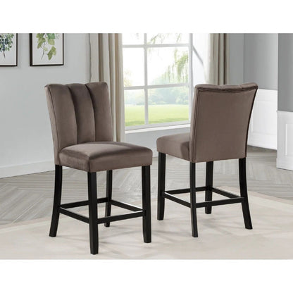 Luxury Velvet Counter Height Dining Chair and Set