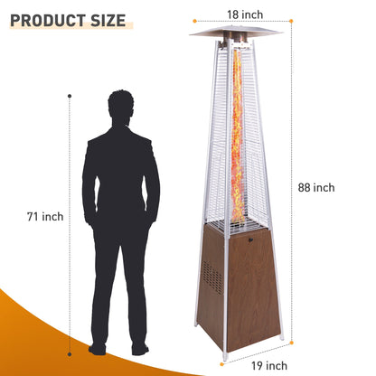 Outdoor Propane Patio Heater with Glass Tube