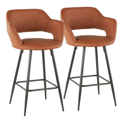 Margarite Contemporary Counter Stool Set of Two