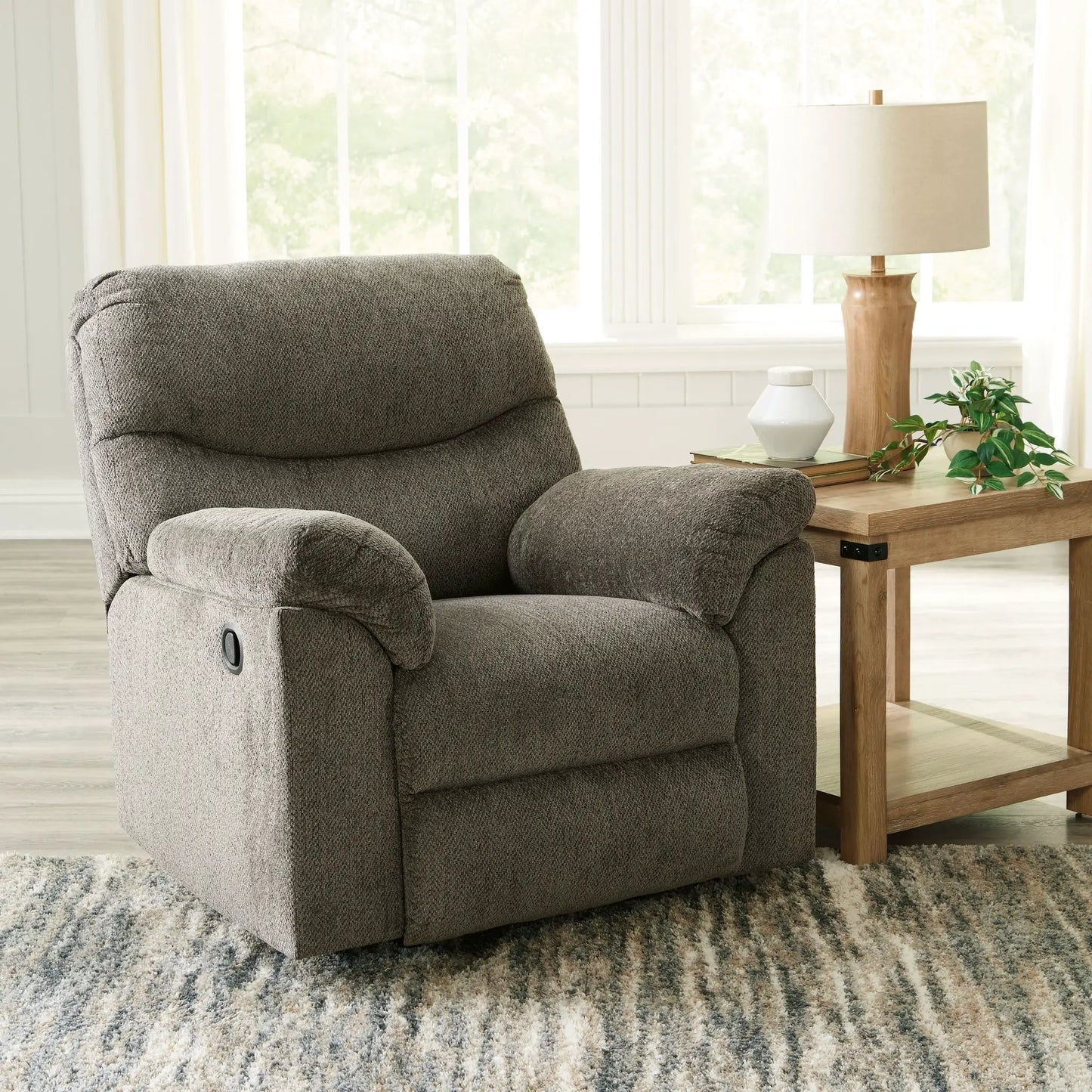 Alphons Rocker Recliner gray textured fabric upholstery by Unique Piece Furniture on Tampa Home & Garden Store