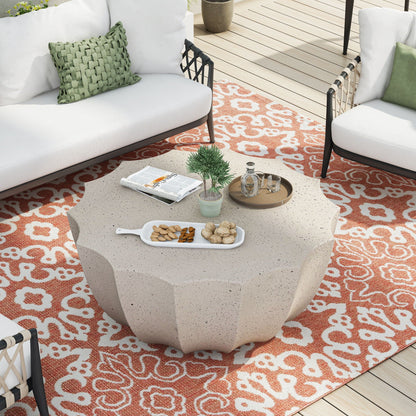 Modern Round Coffee Table for Patio or Deck
