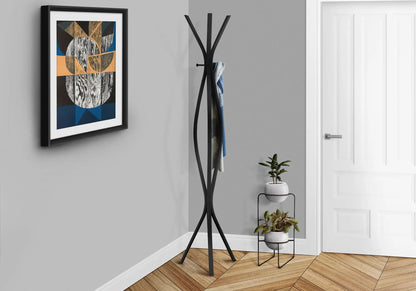 Free Standing Coat Rack with 3 hooks, black metal, Unique Piece Furniture on Tampa Home & Garden Store