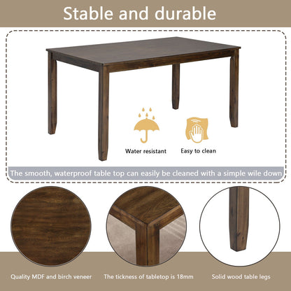 Six Piece Dining Set With A Bench And Four Chairs