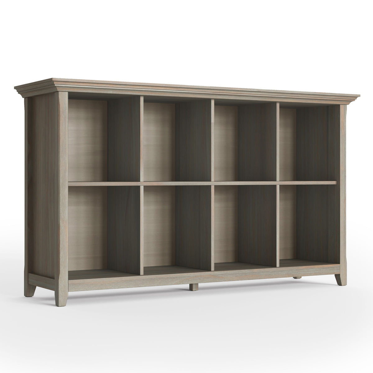Amherst cube storage bookcase with large cubbies in weathered gray wood by HouseOfZazla on Tampa Home & Garden Store