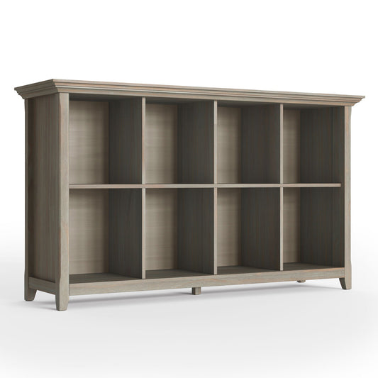 Amherst cube storage bookcase with large cubbies in weathered gray wood by HouseOfZazla on Tampa Home & Garden Store