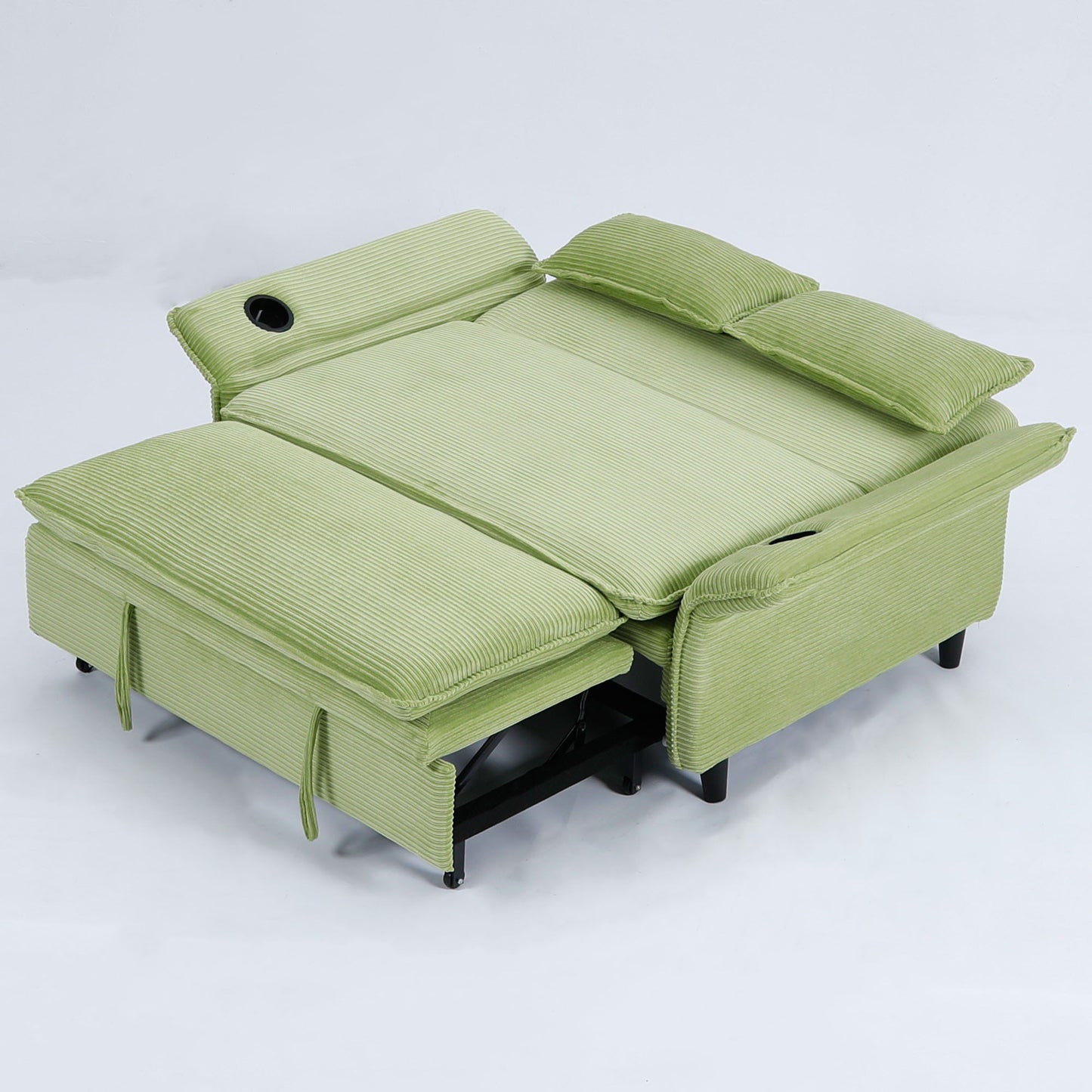 Modern Fabric Sofa And Bed With Adjustable Arms