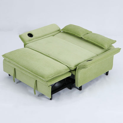 Modern Fabric Sofa And Bed With Adjustable Arms