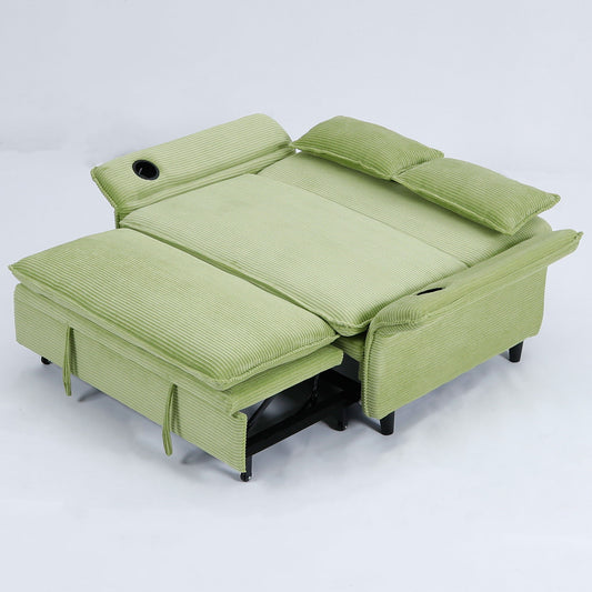 Modern Fabric Sofa And Bed With Adjustable Arms