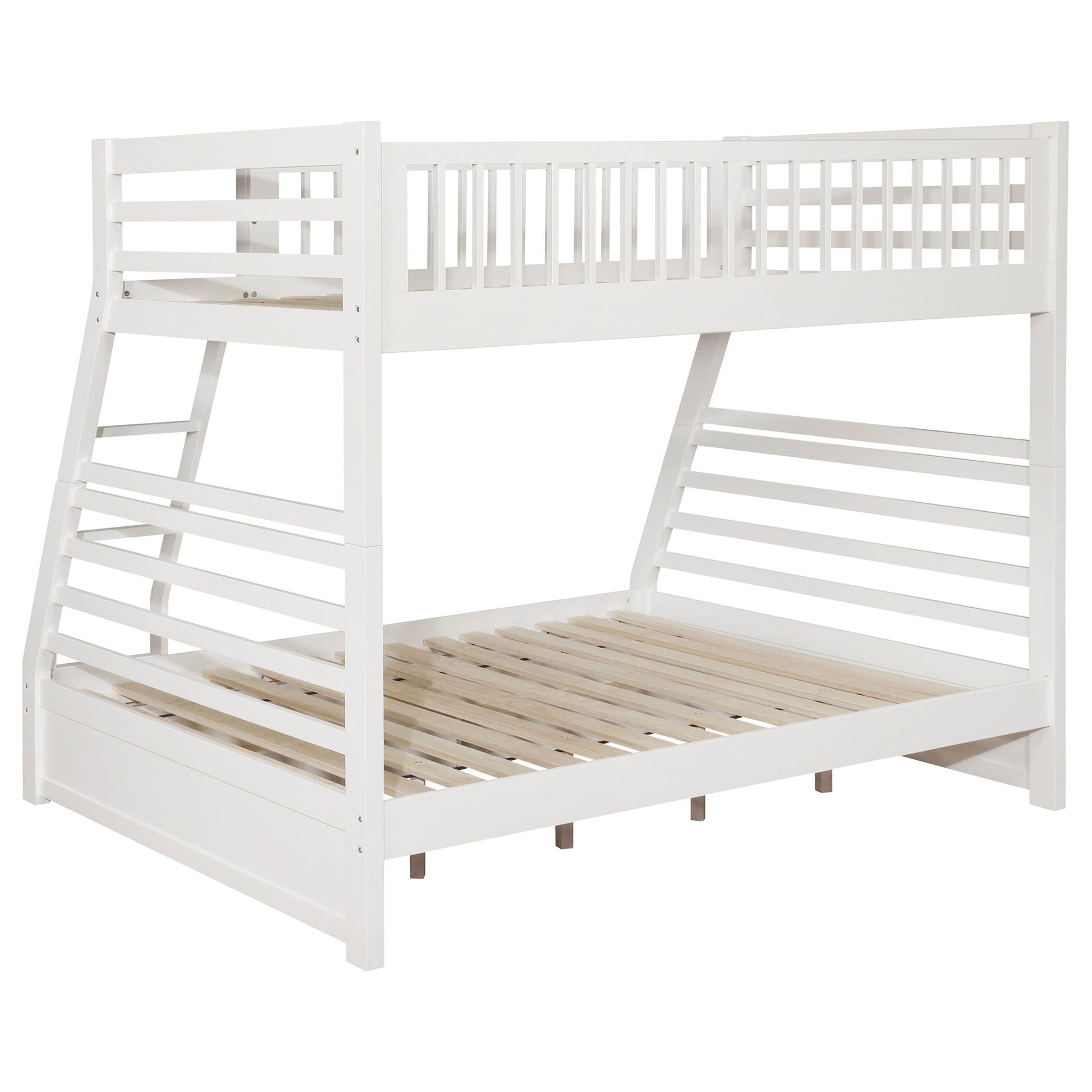 Newhall bunk bed white finish with 2 drawers and guard rails on Tampa Home & Garden Store
