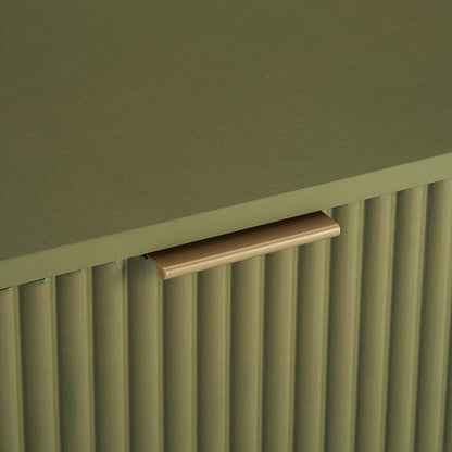 Dumbo Nightstand 2-drawer with fluted fronts in olive green finish on Tampa Home & Garden Store
