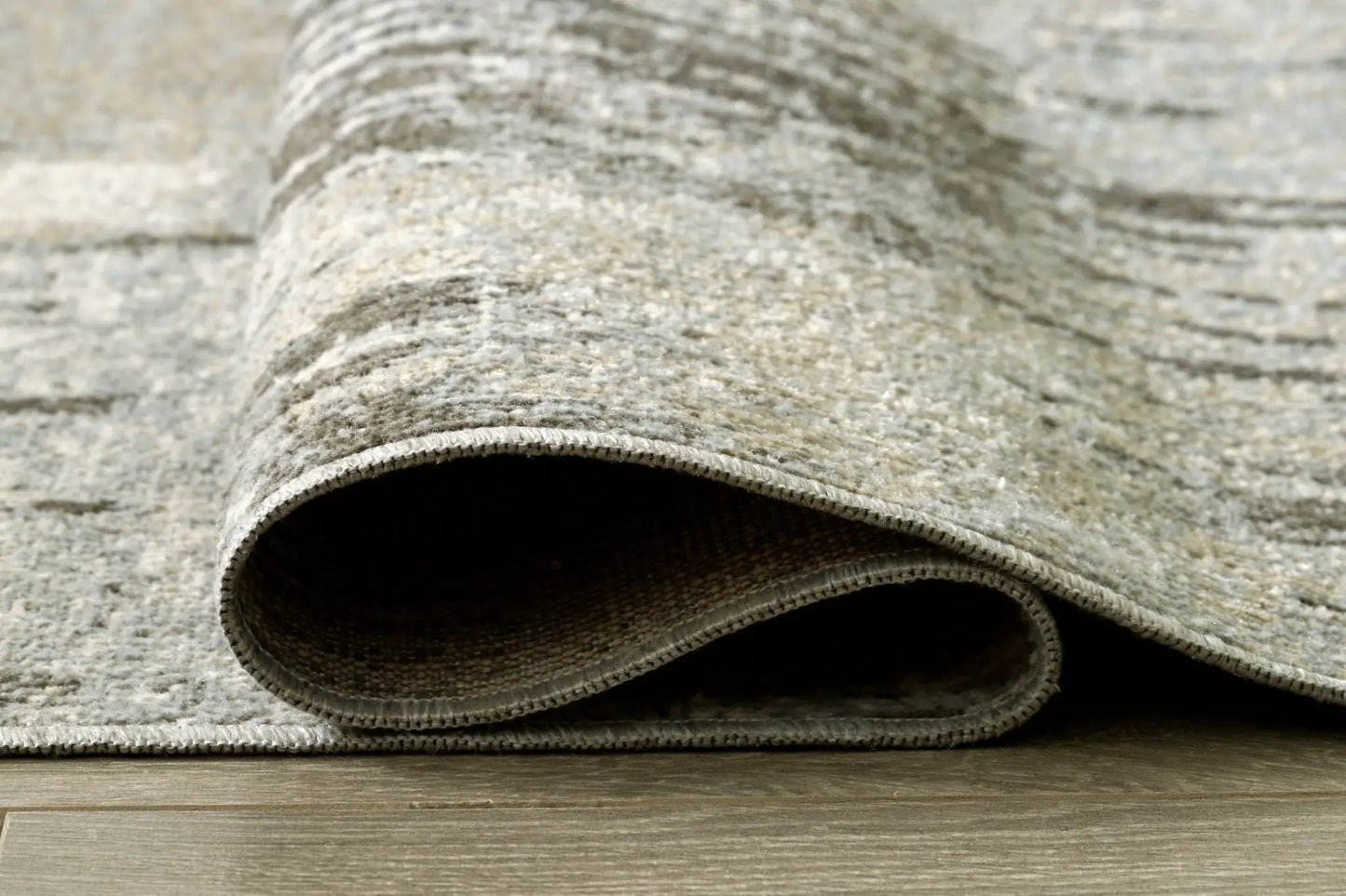 Arriston Washable Rug 8x10 Beige Abstract Design