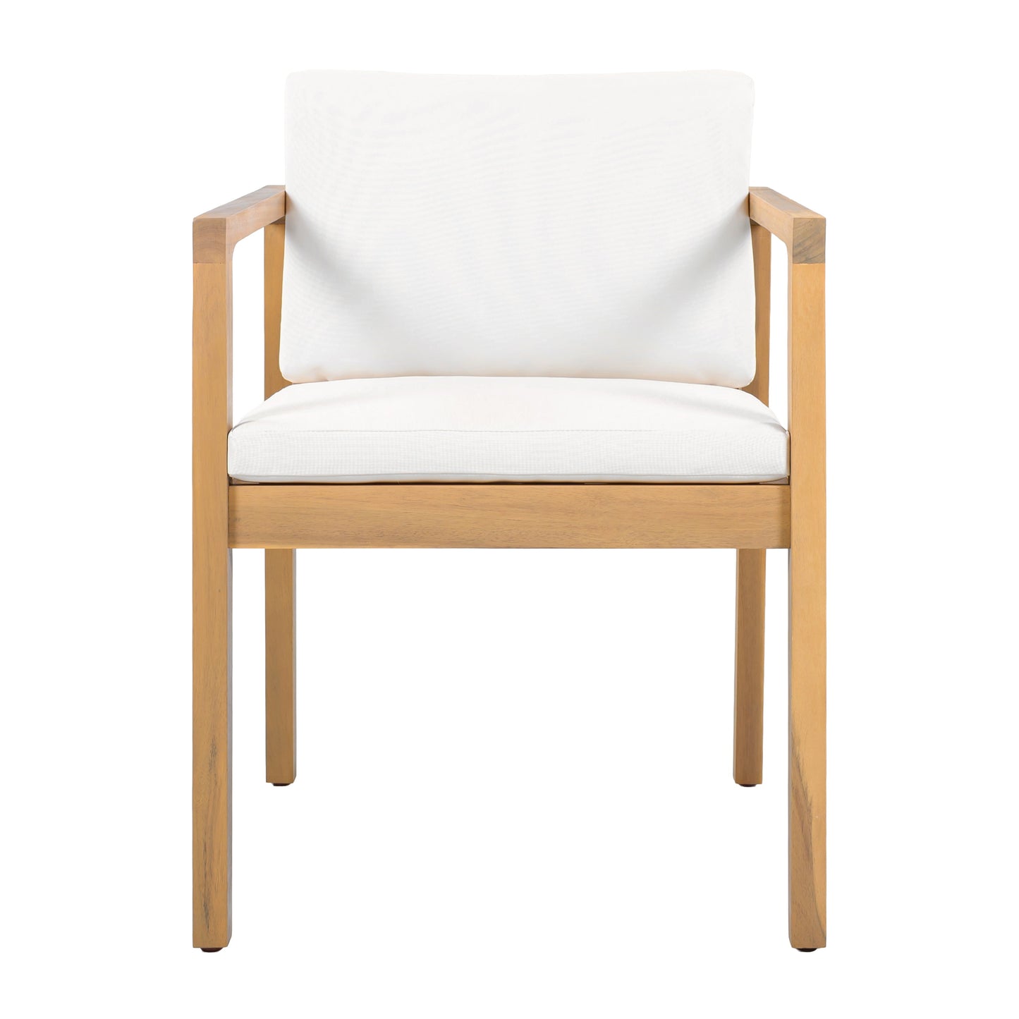 Acacia Wood Outdoor Dining Chairs Set of Two