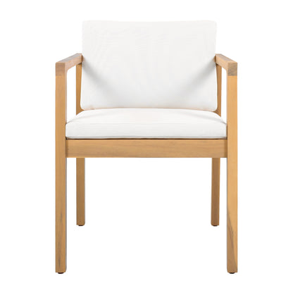 Acacia Wood Outdoor Dining Chairs Set of Two
