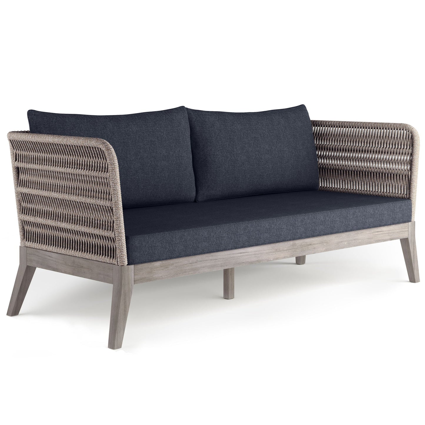 Santiago Outdoor Sofa and Slate Gray Cushion