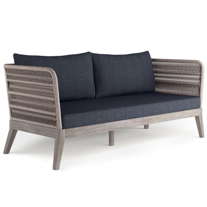 Santiago Outdoor Sofa and Slate Gray Cushion