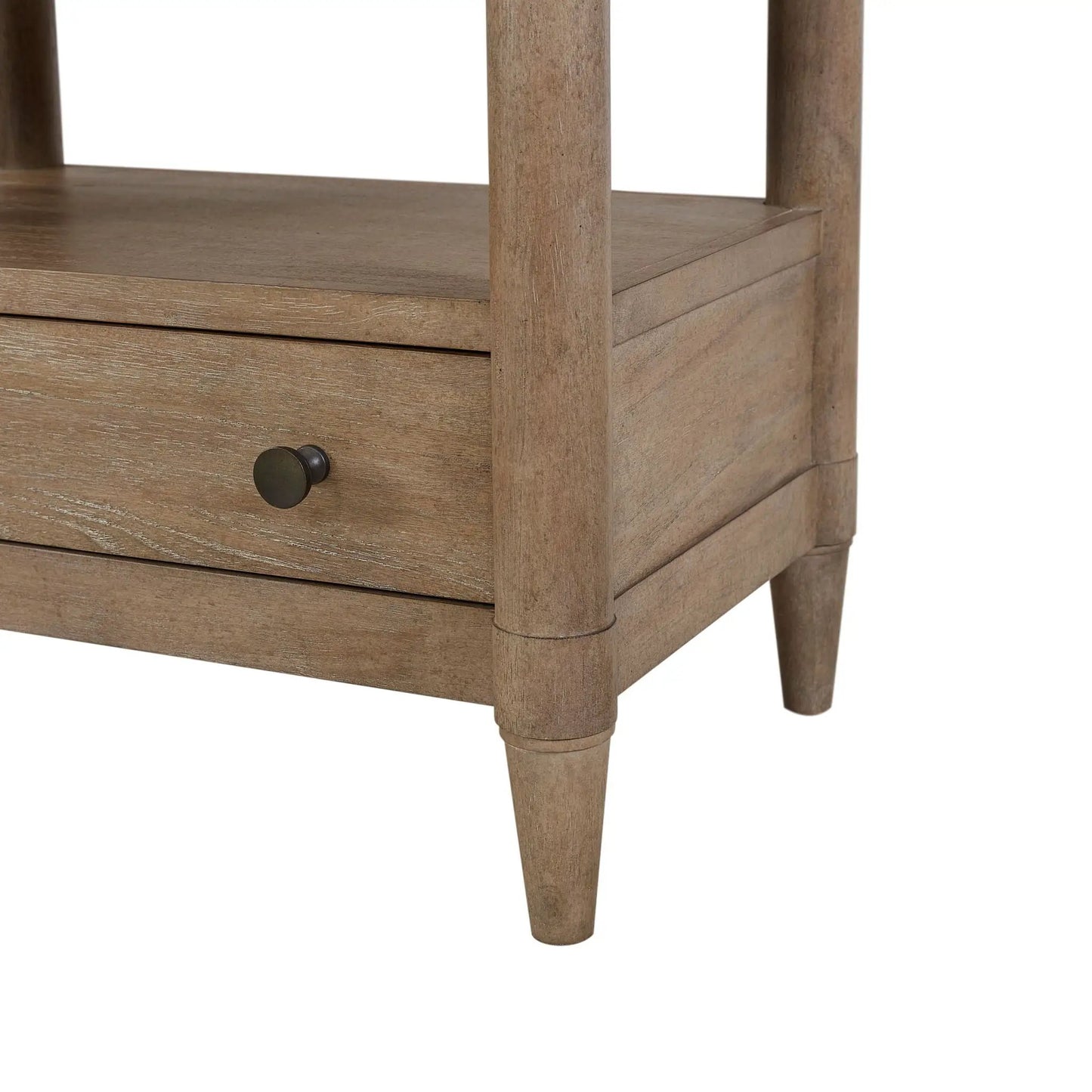 Open Nightstand With 2 Drawers and Felt Lined Top