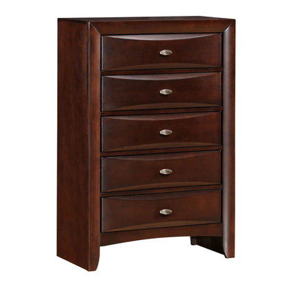 Ireland Elegant Design Storage Chest by HouseOfZazla, dark espresso curved-front drawers on Tampa Home & Garden Store