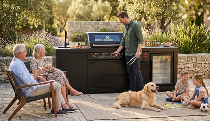 Outdoor Kitchen with 4 Burner Propane Gas Grill