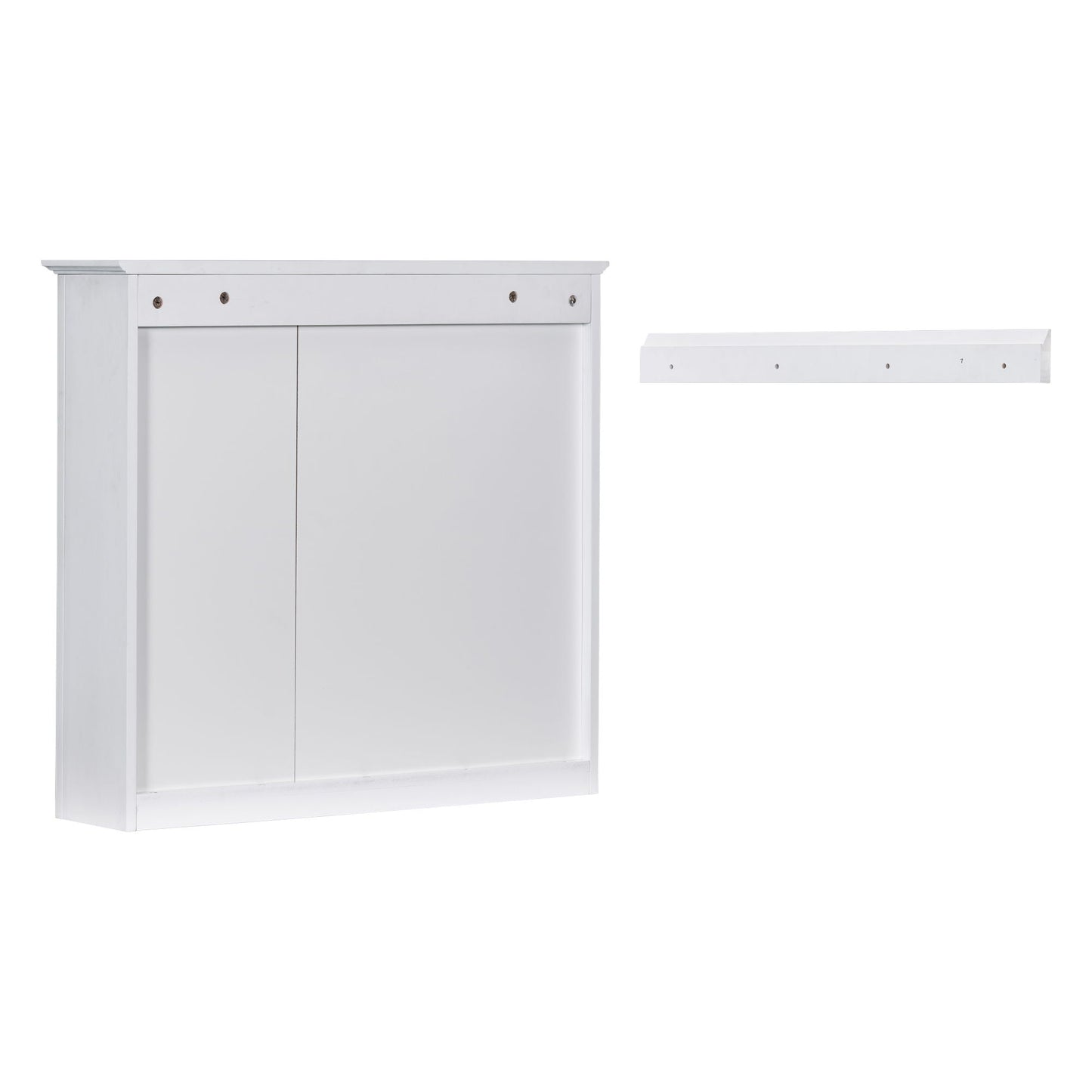 Bathroom vanity with medicine cabinet HouseOfZazla white two doors and four drawers on Tampa Home & Garden Store