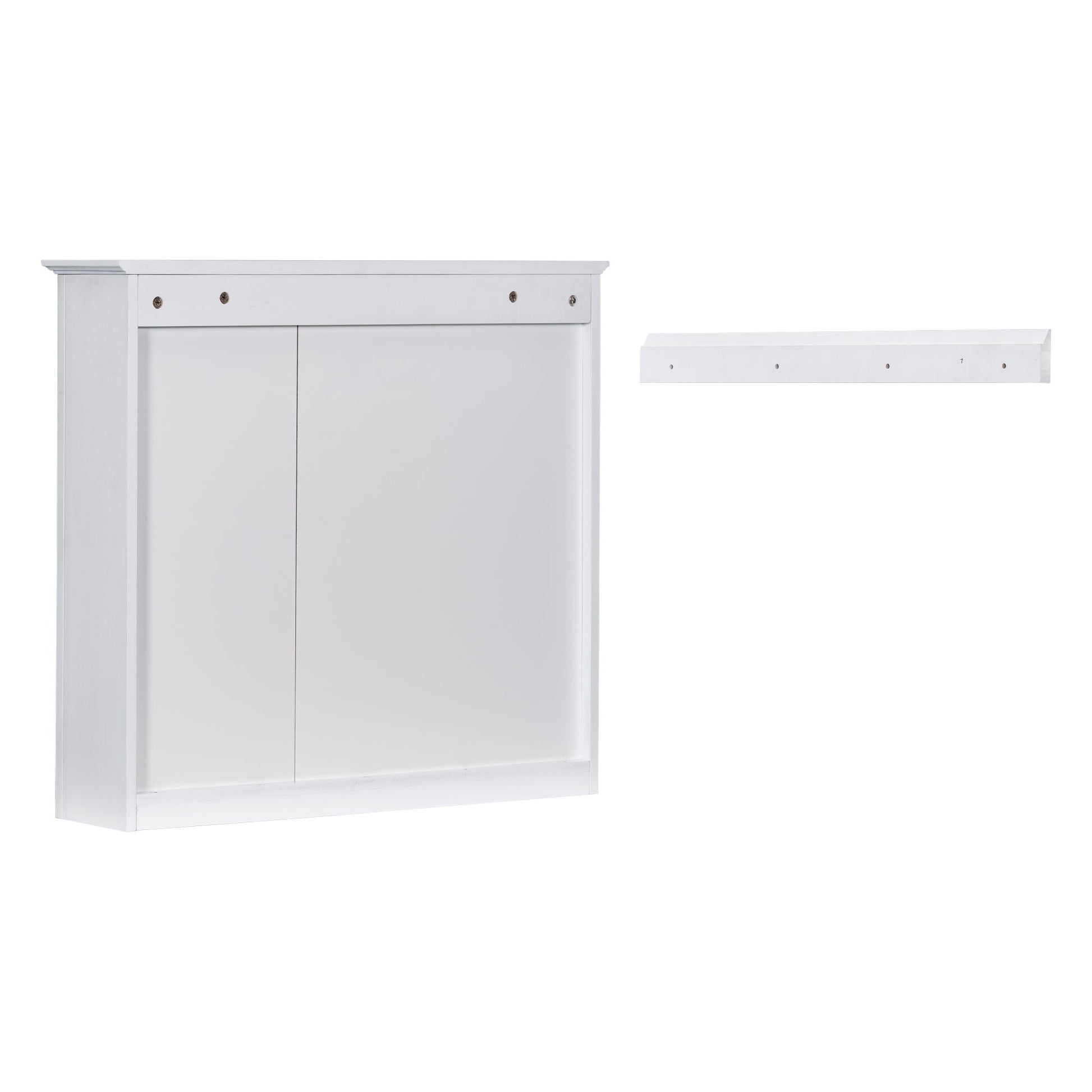 Bathroom vanity with medicine cabinet HouseOfZazla white two doors and four drawers on Tampa Home & Garden Store