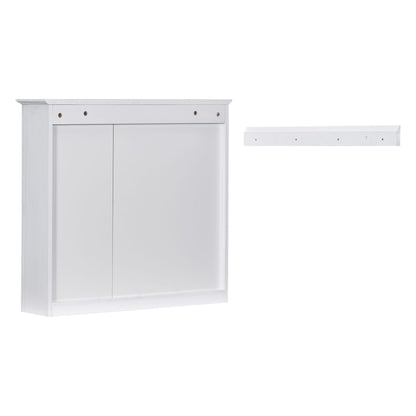 Bathroom vanity with medicine cabinet HouseOfZazla white two doors and four drawers on Tampa Home & Garden Store