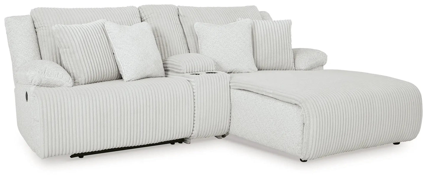 Top Tier Corduroy Reclining Sectional with Chaise