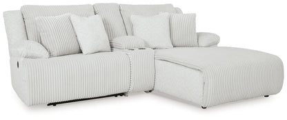 Top Tier Corduroy Reclining Sectional with Chaise