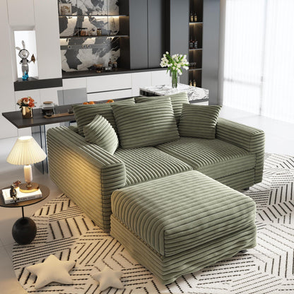 Convertible Sofa With Deep Seat and Pillows