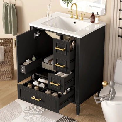 Traditional Bathroom Vanity With Soft Close Doors