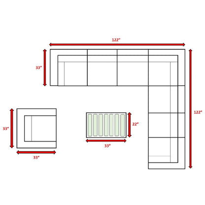 Comfortable Outdoor Sectional and Lounge Set