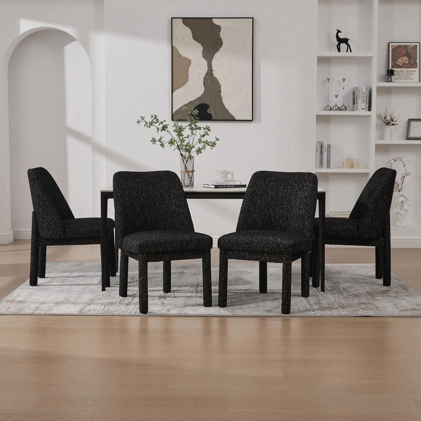 Wide Minimalist Dining Chair for Modern Homes
