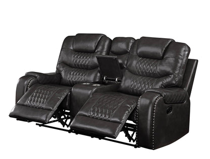 Braylon Brown Recliner Loveseat and Console