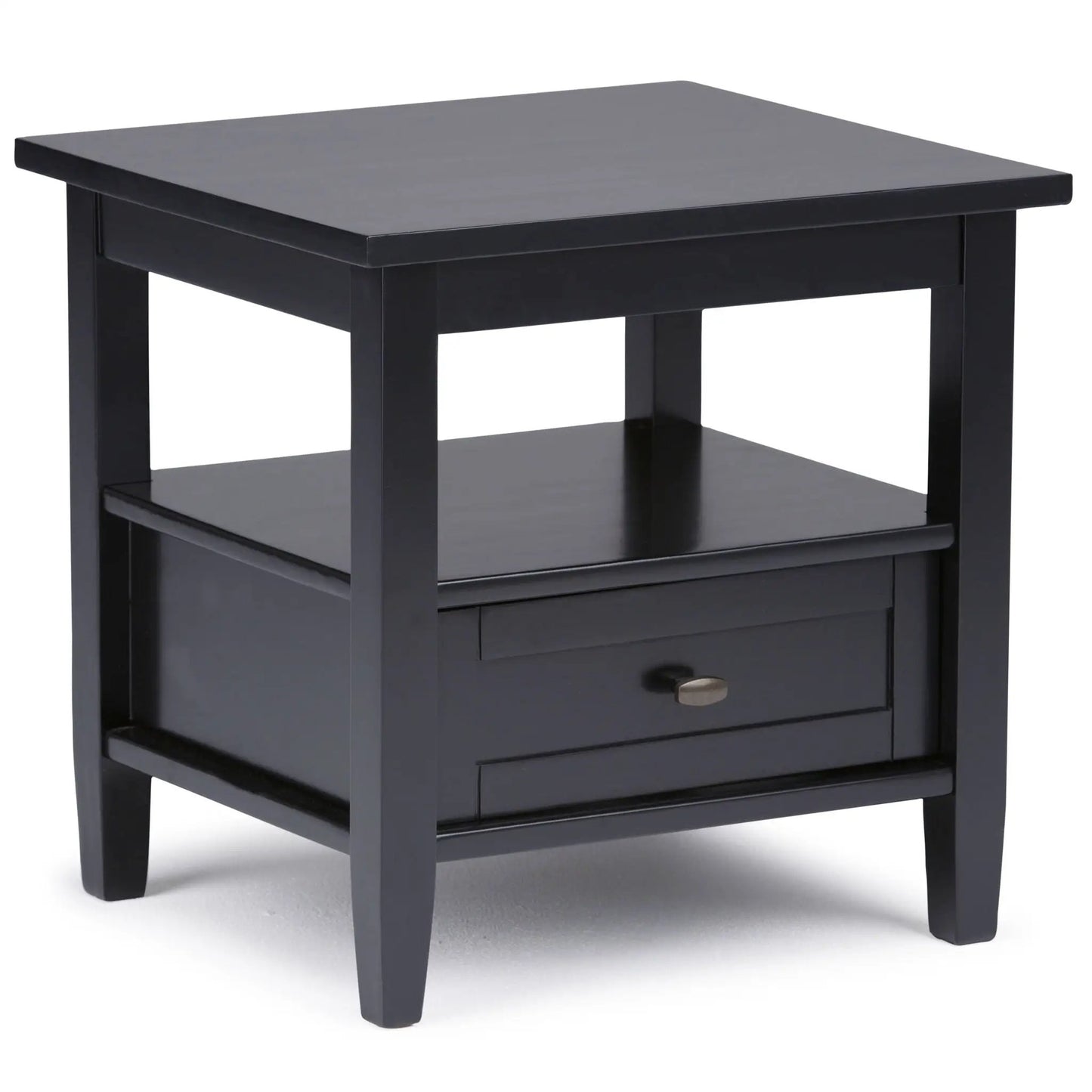 Warm Shaker coffee table in black finish with a front drawer and lower shelf on Tampa Home & Garden Store