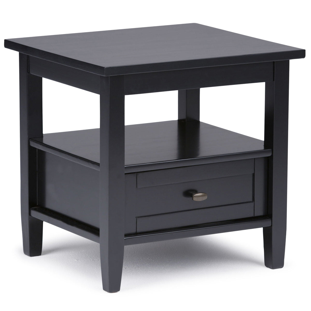 Warm Shaker Coffee Table with Drawer and Shelf, black wood finish, HouseOfZazla on Tampa Home & Garden Store