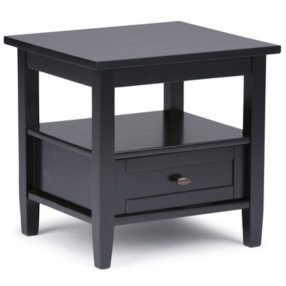 Warm Shaker Coffee Table with Drawer and Shelf, black wood finish, HouseOfZazla on Tampa Home & Garden Store