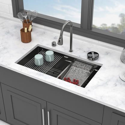 Undermount Workstation Sink and Faucet Set