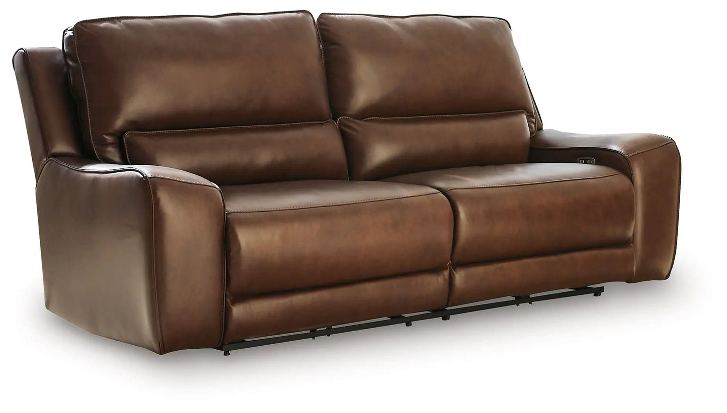 DeepWakes 2-Seat Power Reclining Sofa with Headrests, brown leather by Unique Piece Furniture on Tampa Home & Garden Store