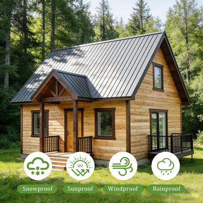 Corrugated galvanized steel roofing set of ten by HouseOfZazla, metal roof panels for cabins on Tampa Home & Garden Store