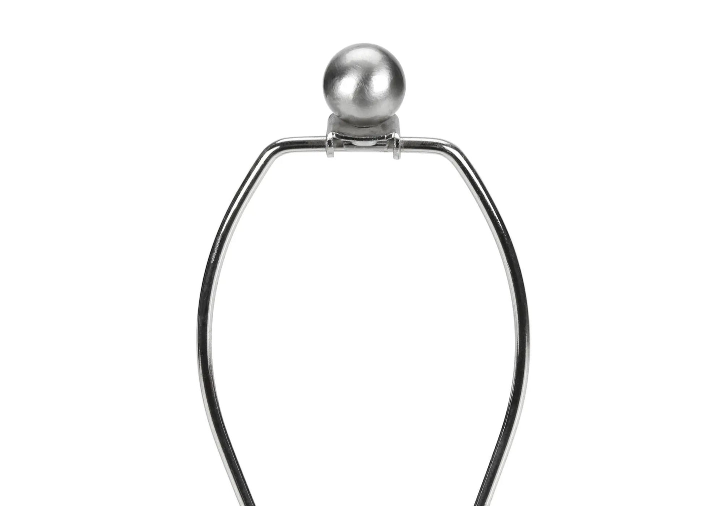 Resin Transitional Lighting Table Lamp - Cream with chrome harp and round ball finial on Tampa Home & Garden Store