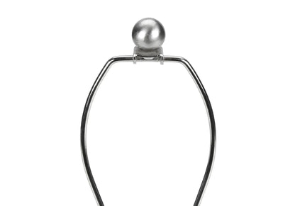 Resin Transitional Lighting Table Lamp - Cream with chrome harp and round ball finial on Tampa Home & Garden Store