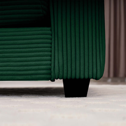 Classic Modern Deep Seat Chair and Footstool Set