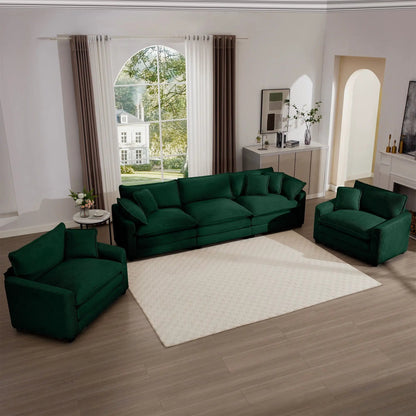 Elegant Sectional Sofa Set with Deep Seats