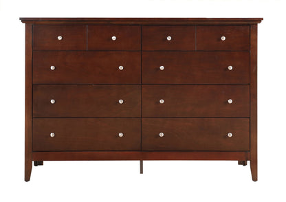 Dresser by HouseOfZazla in dark wood veneer with multiple drawers and silver knob pulls on Tampa Home & Garden Store