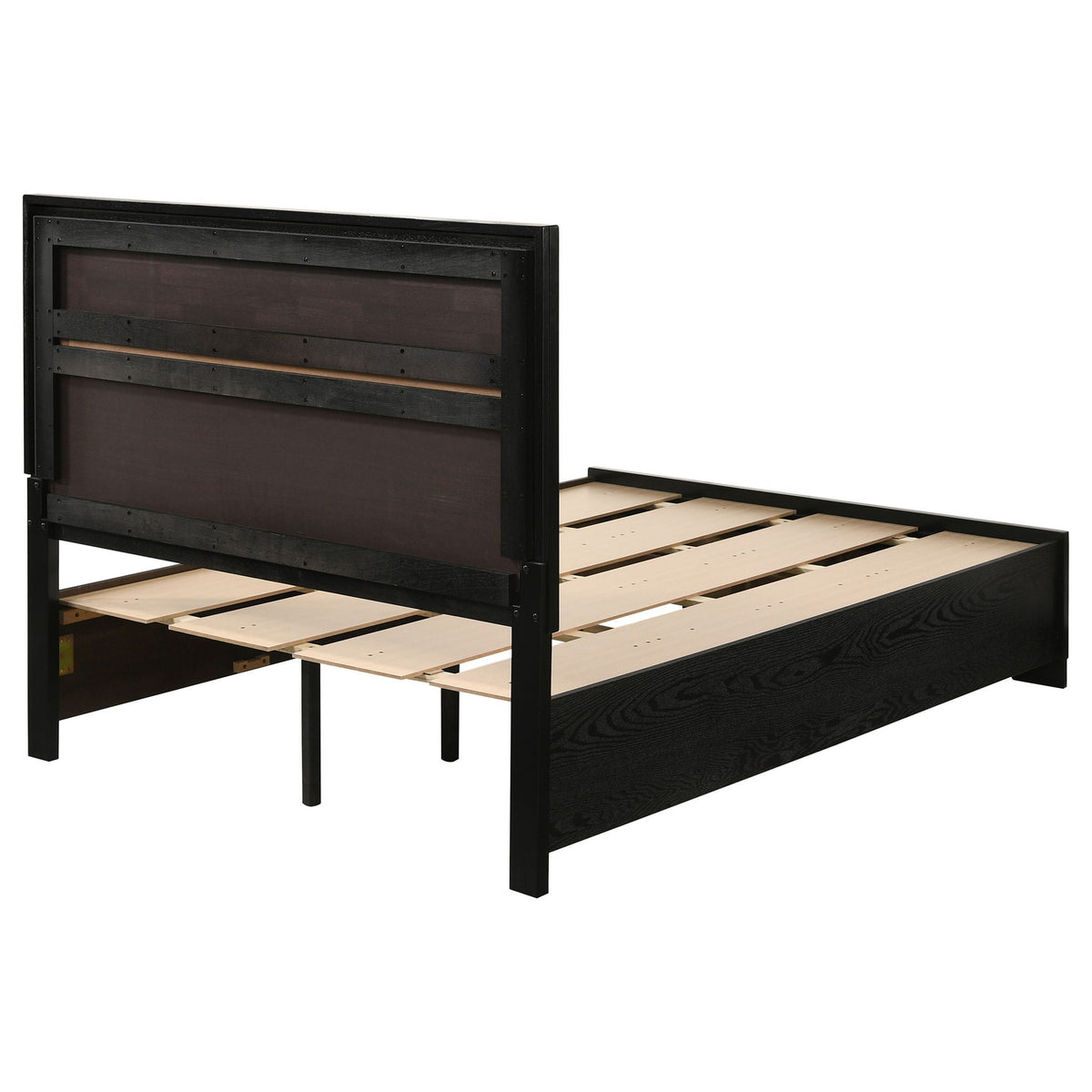 Urbana storage panel bed by HouseOfZazla, black platform bed with paneled headboard on Tampa Home & Garden Store