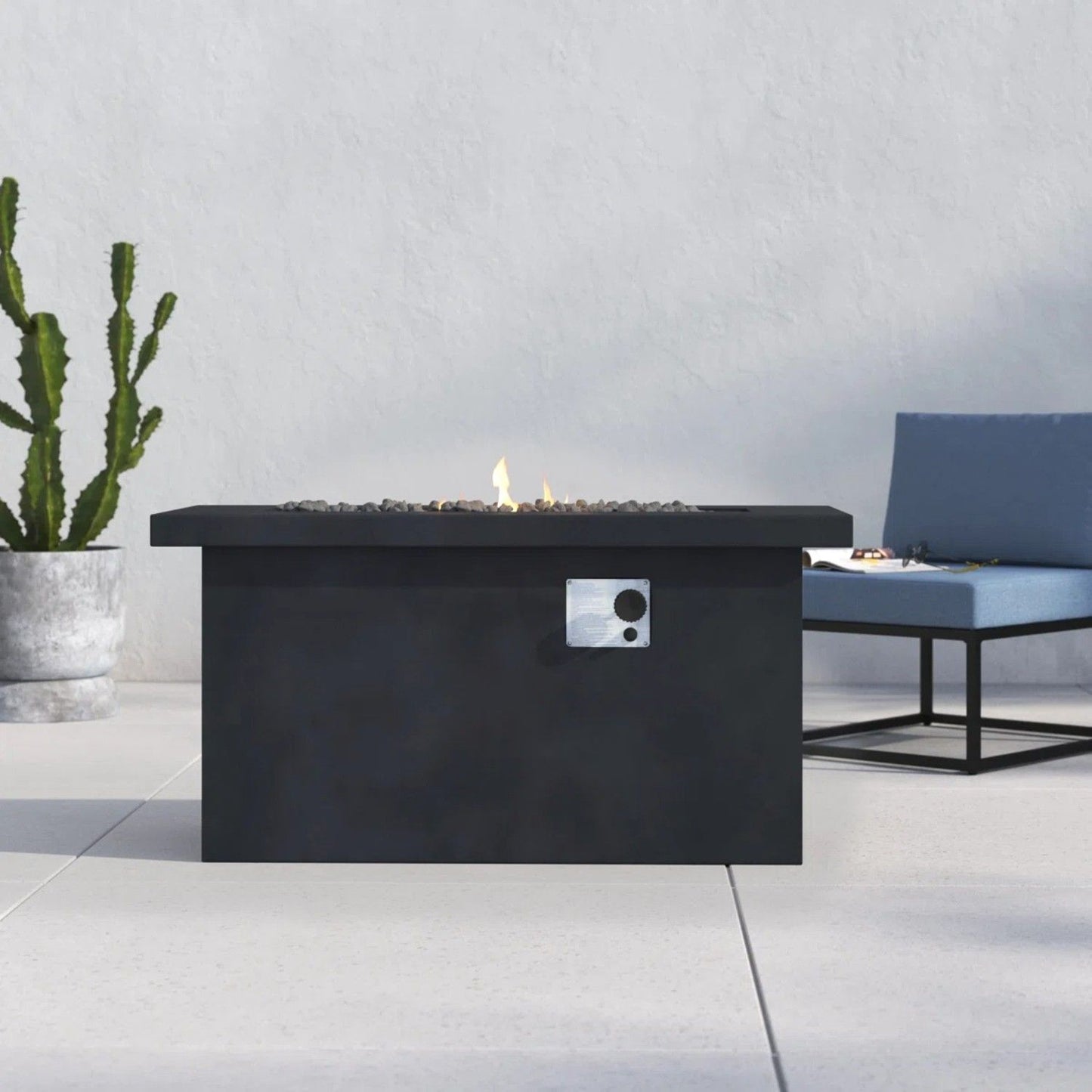 Propane Or Gas Outdoor Concrete Fire Pit Table