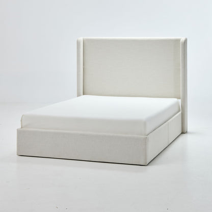 Carmen Upholstered Wingback Bed and Headboard