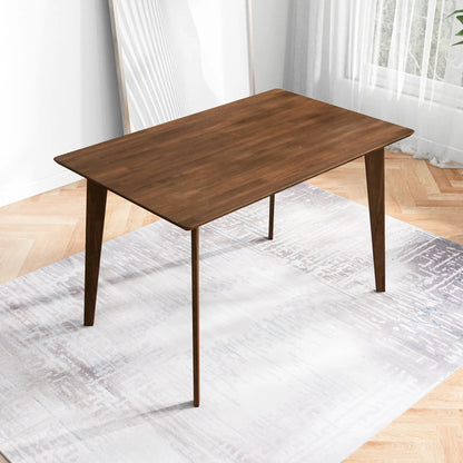 Carlos Dining Table in Solid Wood Brown Finish