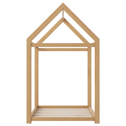 HouseOfZazla wooden house-shaped platform bed frame in natural oak finish on Tampa Home & Garden Store