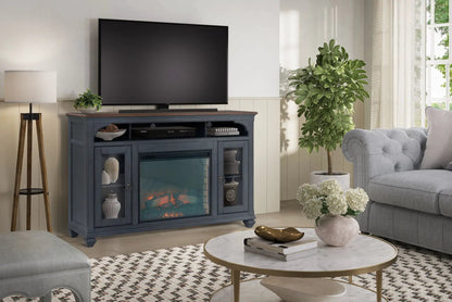 Fireplace TV Stand for TVs Up to 80 Inches Blue
