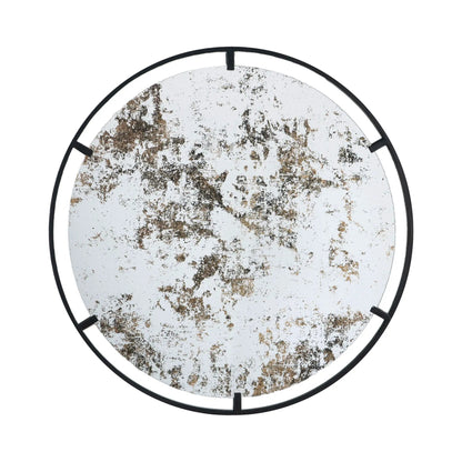 Theodor Round Mirror with Industrial Metal Frame
